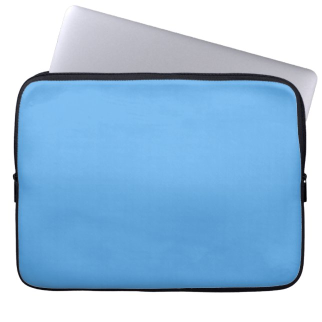 Blauwe jeans (effen kleur) laptop sleeve (Voorkant)