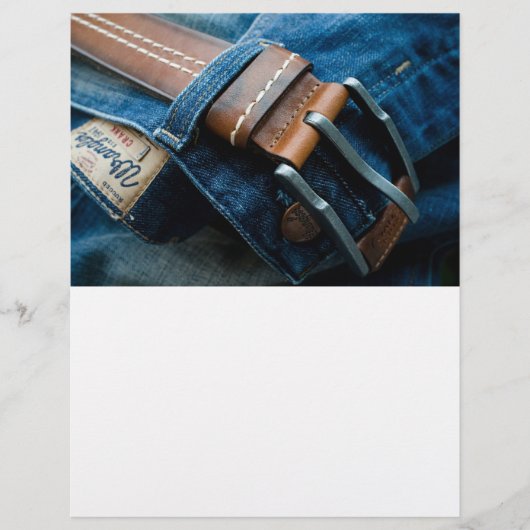 Blauwe jeans flyer (Voorkant)