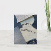 BLAUWE JEANS, JEANS DRAAG KLEDING CASUAL PLEZIER KAART (Voorkant)