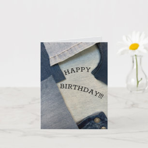 BLAUWE JEANS, JEANS DRAAG KLEDING CASUAL PLEZIER KAART