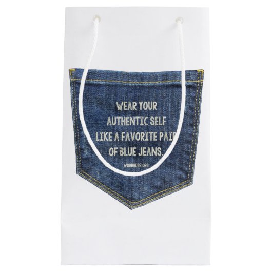 Blauwe Jeans Klein Cadeauzakje (Voorkant)