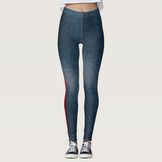 Blauwe Jeans Leggings (Voorkant)