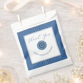 Blauwe jeans met knop baby boy shower Bedankt Bedankzakje (Geknipt)