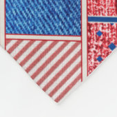 Blauwe jeans patchwork Quilt Pattern Fleece Blanke (Hoek)