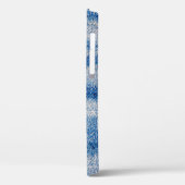 Blauwe jeans stof textuur, textiel achtergrond Case-Mate iPhone case (Achterkant / Links)