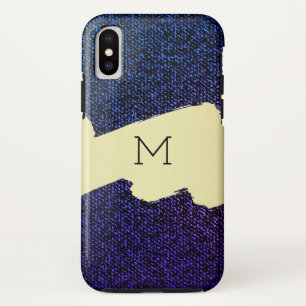 Blauwe jeans textuur (paars) Case-Mate iPhone case