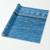 Blauwe jeans textuurachtergrond. cadeaupapier (Uitgerold)