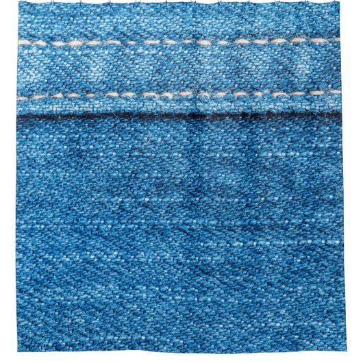 Blauwe jeans textuurachtergrond. douchegordijn (Voorkant)