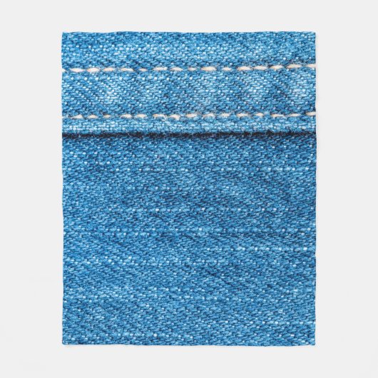 Blauwe jeans textuurachtergrond. fleece deken (Voorkant)