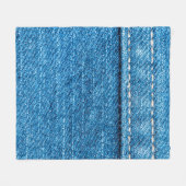 Blauwe jeans textuurachtergrond. fleece deken (Voorkant (Horizontaal))