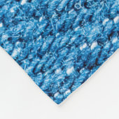 Blauwe jeans textuurachtergrond. fleece deken (Hoek)