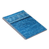 Blauwe jeans textuurachtergrond. notitieboek (Rechterzijde)