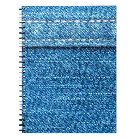 Blauwe jeans textuurachtergrond. notitieboek (Voorkant)