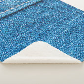 Blauwe jeans textuurachtergrond. sherpa deken (3/4)
