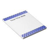 Blauwe Jelly Polka Dot Papier Pad Notitieblok (Schuin)