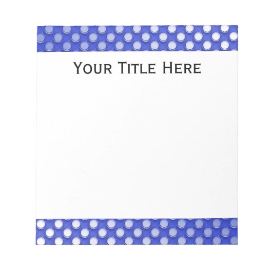 Blauwe Jelly Polka Dot Papier Pad Notitieblok (Voorkant)
