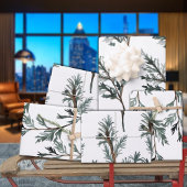 Blauwe Jeneverbes takken Wintergroen Inpakpapier Vel