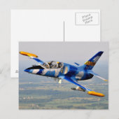BLAUWE JET BRIEFKAART (Voorkant / Achterkant)