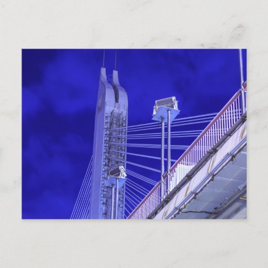 Blauwe Jiefang-brug Briefkaart (Voorkant)