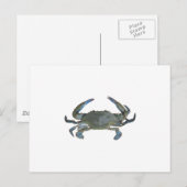 Blauwe "Jimmy" Crab Briefkaart (Voorkant / Achterkant)
