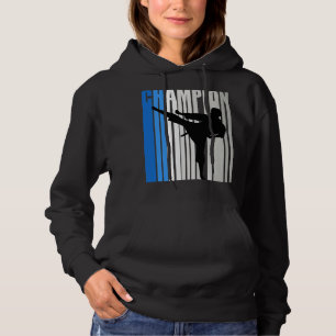 Blauwe Jiu Jitsu Kampioen Meisjes Verjaardag Trein Hoodie