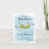Blauwe Jongen Baby Shower, het is een jongen Baby  (Voorkant)