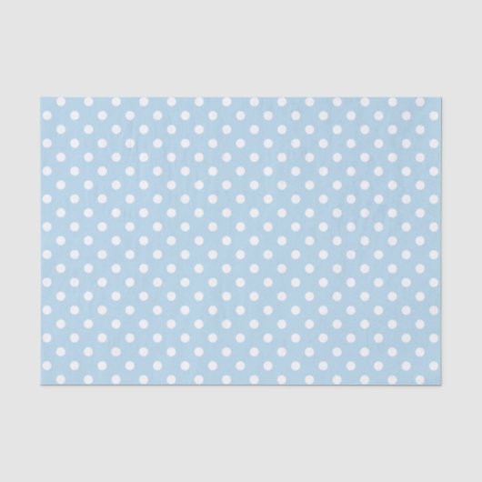 Blauwe jongen babyshower cadeau polka dots tissue  tissuepapier (Voorkant)