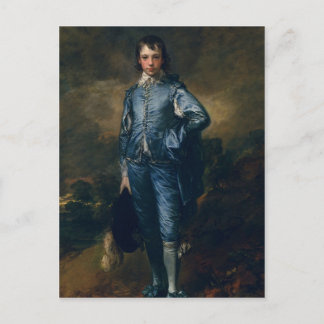 Blauwe jongen briefkaart
