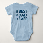 Blauwe Jongen "Onze Eerste Vaderdag" Kinderen Romper (Achterkant)