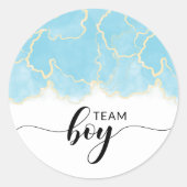 Blauwe jongen team sekse onthult stickers (Voorkant)