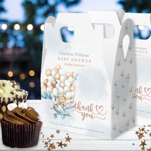 Blauwe Jongen Teddy Beer Ballonnen Bedankdoosjes