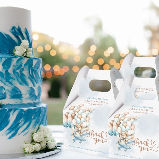 Blauwe Jongen Teddy Beer Ballonnen Bedankdoosjes