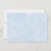 Blauwe Jongen Teddy Beer Hete Luchtballon Verjaard Bedankkaart (Achterkant)