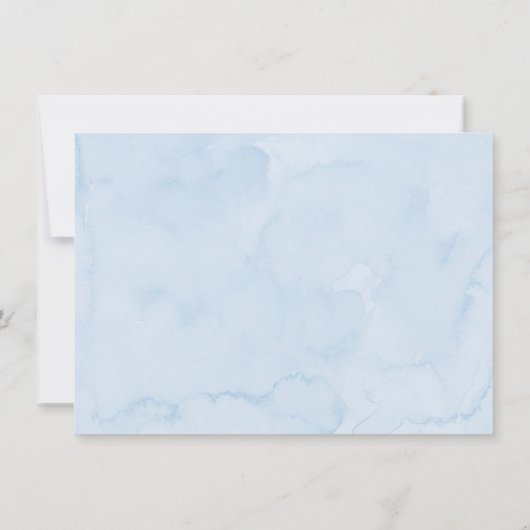 Blauwe Jongen Teddy Beer Hete Luchtballon Verjaard Bedankkaart (Achterkant)