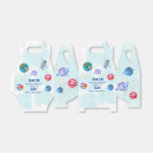 Blauwe jongen van buitenruimteschets bedankdoosjes (Uitgevouwen)