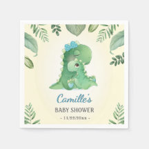 Blauwe Jongen Wilde Dinosaur Baby Shower Strooitaf