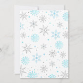 Blauwe Jongen Winter Onederland Sneeuwvlok 1e Verj Kaart (Achterkant)