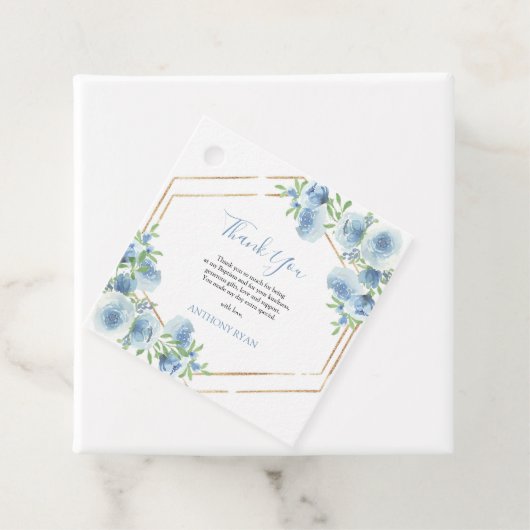 Blauwe Jongens Doop Bedankjes Labels (In situ)