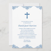 Blauwe jongens doop/doop kaart (Voorkant)