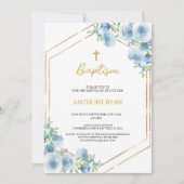 Blauwe Jongens Doop Kaart (Voorkant)