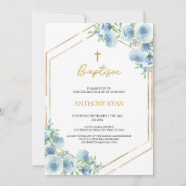 Blauwe Jongens Doop Kaart