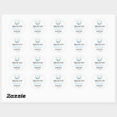 Blauwe Jongens Doopfeest Ronde Sticker (Vel)