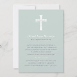 Blauwe jongens eerste mededeling kaart