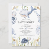 Blauwe jongens onder het Zee brengen het Baby show Kaart (Voorkant)