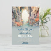 Blauwe jongens onder het Zee Scheppen 1e verjaarda Kaart (Staand voorkant)