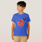 Blauwe jongens Shirt Cool Unisex Donut Mess met mi (Voorkant volledig)