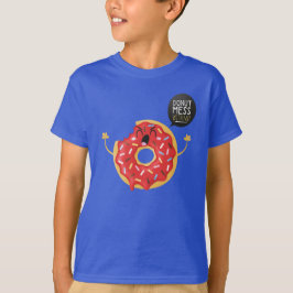 Blauwe jongens Shirt Cool Unisex Donut Mess met mi