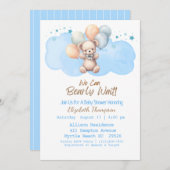 Blauwe jongens we kunnen het Baby shower van het B Kaart (Voorkant / Achterkant)