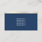 Blauwe jood en zilvergordel visitekaartje (Achterkant)