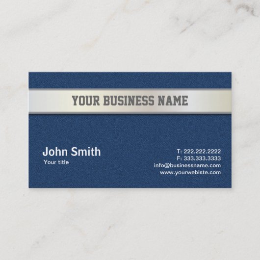 Blauwe jood en zilvergordel visitekaartje (Voorkant)